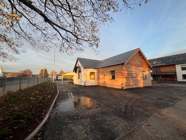 The extension at Dingwall Joint Cadet Centre taken from the side of the building.