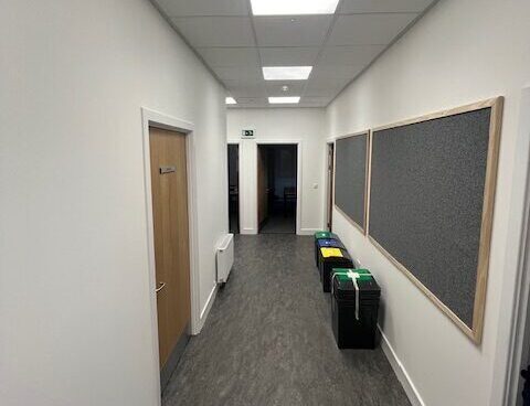 A view along a corridor in the new extension.