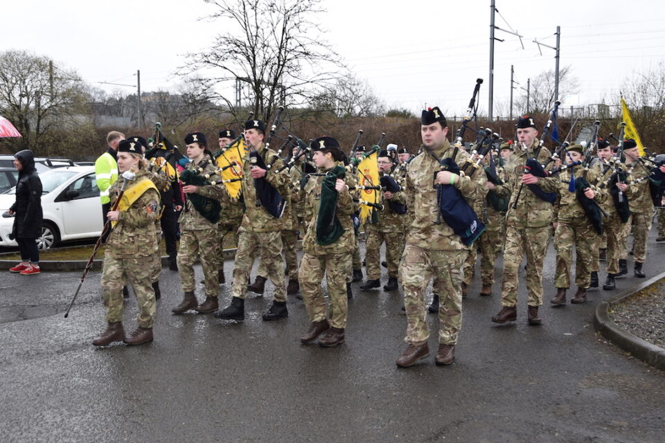 Pipers from the Army Cadet Force.