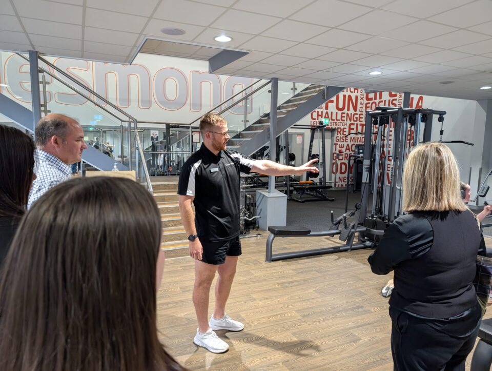 Highland Gold Network members being given an insight into some of the equipment available at Sport Aberdeen's Jesmond sports complex.